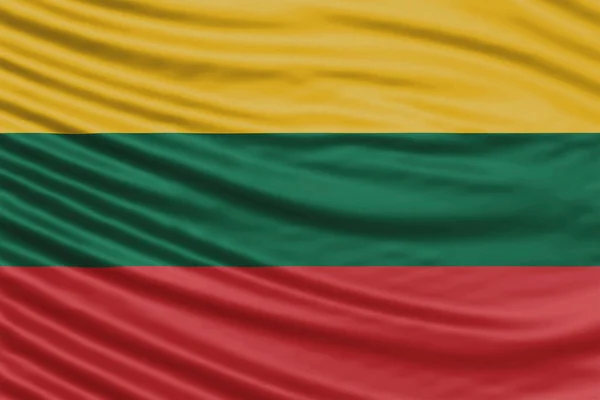 Litvanya Bayrak Dalgası Kapan Ulusal Bayrak Arkaplanı — Stok fotoğraf
