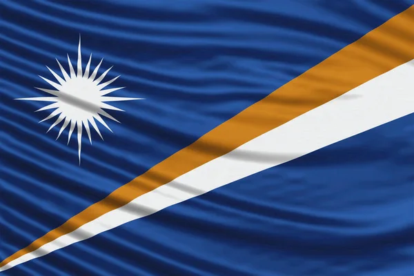 Bandeira Das Ilhas Marshall Wave Close Fundo Bandeira Nacional — Fotografia de Stock