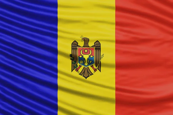 Μολδαβία Flag Wave Close Φόντο Εθνική Σημαία — Φωτογραφία Αρχείου