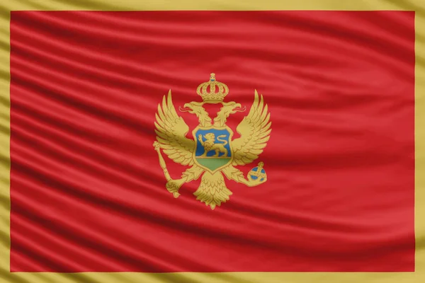 Montenegro Flagga Våg Närbild Nationell Flagga Bakgrund — Stockfoto
