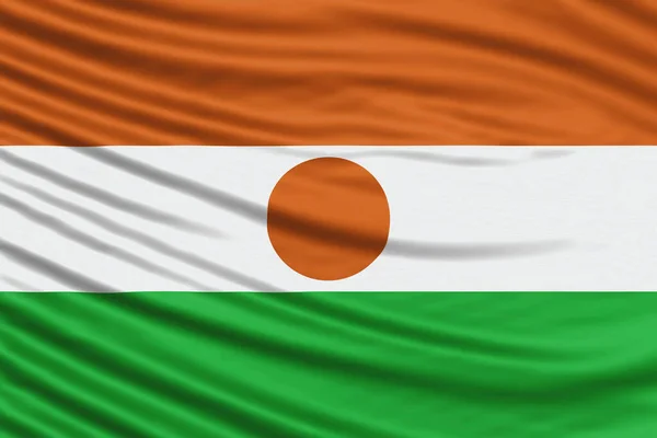 Niger Flag Wave Close Φόντο Εθνική Σημαία — Φωτογραφία Αρχείου
