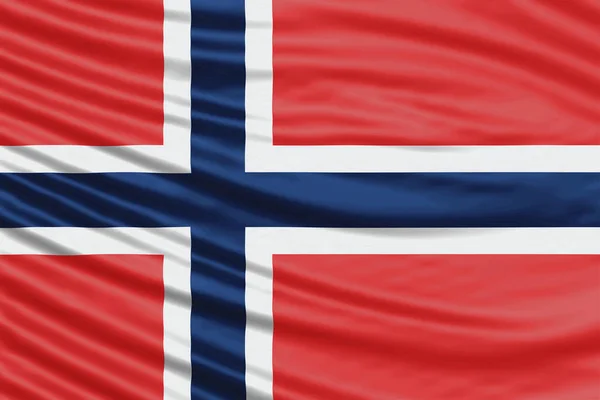 Norveç Bayrak Dalgası Kapanıyor Ulusal Bayrak Arkaplanı — Stok fotoğraf