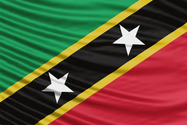 Saint Kitts Nevis Flag Wave Close Sfondo Della Bandiera Nazionale — Foto Stock