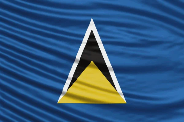 Saint Lucia Flaga Wave Close Tło Flagi Narodowej — Zdjęcie stockowe