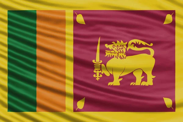 Sri Lanka Flagge Wave Close Hintergrund Der Nationalflagge — Stockfoto