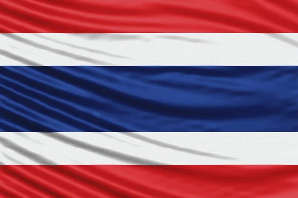 Thailand Vlag Golf Close Nationale Vlag Achtergrond — Stockfoto