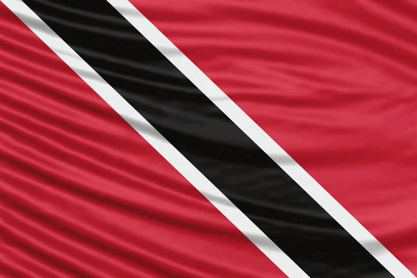 トリニダード トバゴ国旗波閉鎖的国旗背景 — ストック写真