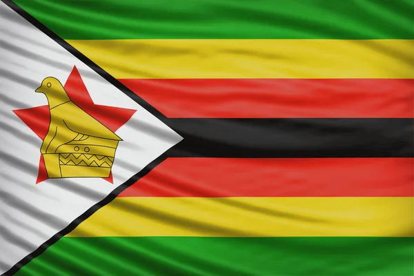 Simbabwe Flagge Wave Close Hintergrund Der Nationalflagge — Stockfoto