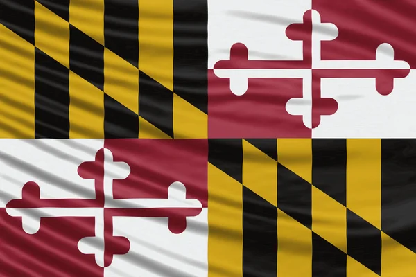 Maryland State Flag Wave Close Maryland Zászló Háttér — Stock Fotó
