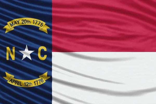 North Carolina Staat Vlag Golf Close North Carolina Vlag Achtergrond — Stockfoto