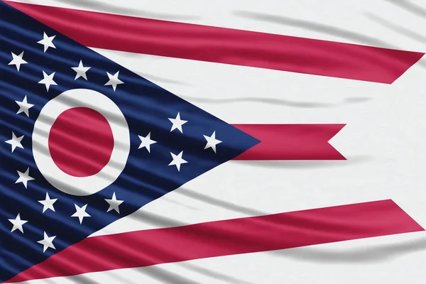 Ohio state Flag Wave Close Up, Ohio flag background