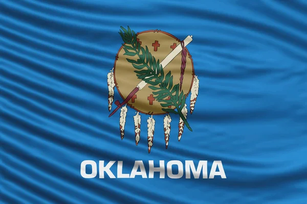 Oklahoma state Flag Wave Close Up, Oklahoma flag background