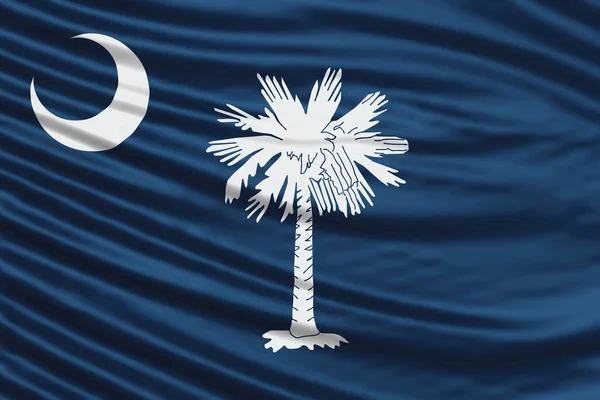 South Carolina state Flag Wave Close Up, South Carolina flag background