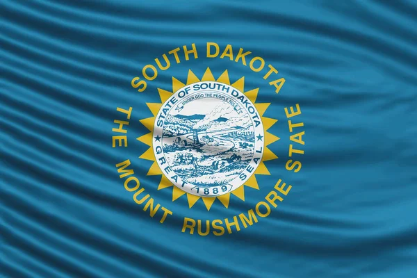 South Dakota state Flag Wave Close Up, South Dakota flag background