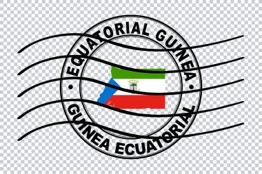 Ekvator Ginesi Haritası, Posta Pasaportu Damgası, Seyahat Damgası, Kırpma Yolu
