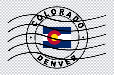 Colorado Haritası, Posta Pasaportu Damgası, Seyahat Damgası, Kesme Yolu