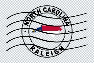 Kuzey Carolina Haritası, Posta Pasaportu Damgası, Seyahat Damgası, Kesme Yolu