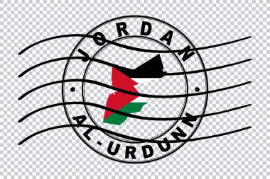 Ürdün Haritası, Posta Pasaportu Damgası, Seyahat Damgası, Kırpma Yolu