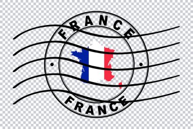 Fransa Haritası, Posta Pasaportu Damgası, Seyahat Damgası, Kesme Yolu