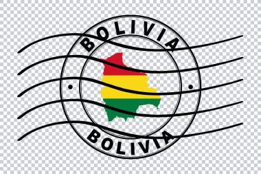 Bolivya Haritası, Posta Pasaportu Damgası, Seyahat Damgası, Kırpma Yolu