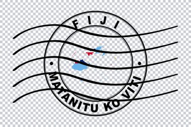 Fiji Haritası, Posta Pasaportu Damgası, Seyahat Damgası, Kırpma Yolu