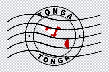 Tonga Haritası, Posta Pasaportu Damgası, Seyahat Damgası, Kırpma Yolu