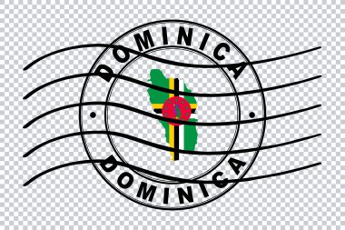 Dominica Haritası, Posta Pasaportu Damgası, Seyahat Damgası, Kırpma Yolu
