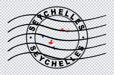 Seyşel Haritası, Posta Pasaportu Damgası, Seyahat Damgası, Kırpma Yolu