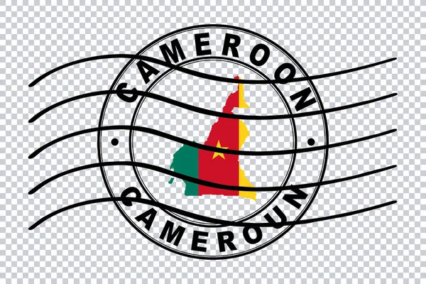 Mapa Camarões Carimbo Passaporte Postal Selo Viagem Camarões — Fotografia de Stock