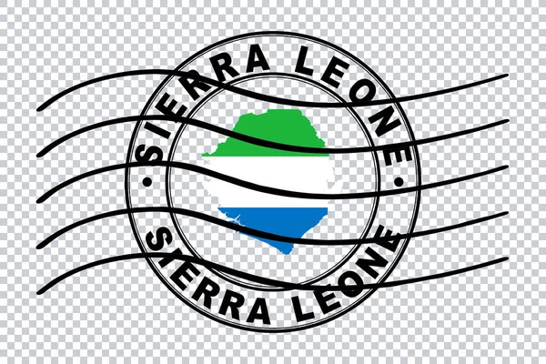 Mappa Sierra Leone Francobolli Passaporto Postale Viaggi Francobolli Percorso Ritaglio — Foto Stock