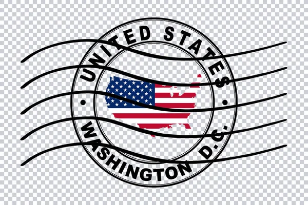 Birleşik Devletler Haritası Posta Pasaportu Damgası Seyahat Damgası Kırpma Yolu — Stok fotoğraf
