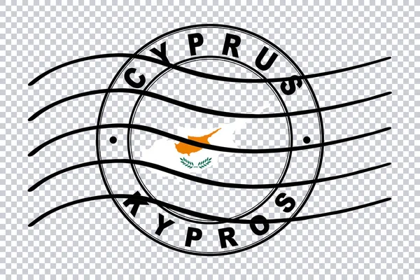 Map Cyprus Postal Passport Stamp Travel Stamp Clipping Path — стокове фото