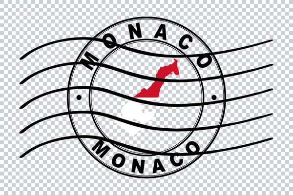 Mapa Monako Pieczęć Paszportu Pocztowego Pieczęć Podróży Ścieżka Wycinania — Zdjęcie stockowe