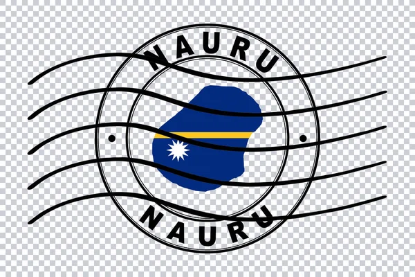 Mapa Nauru Postal Passport Stamp Travel Stamp Ruta Recorte —  Fotos de Stock
