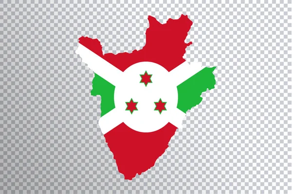 Burundi Vlajka Mapě Průhledné Pozadí Střihací Cesta — Stock fotografie