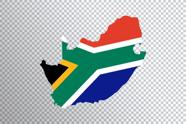 Sydafrika Flagga Kartan Transparent Bakgrund Klippbana — Stockfoto