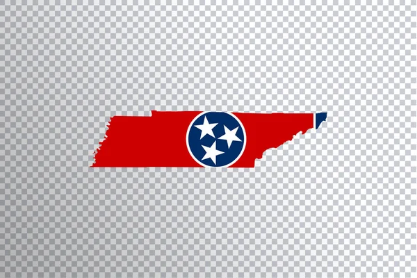 Bandeira Tennessee Mapa Fundo Transparente Caminho Clipping — Fotografia de Stock