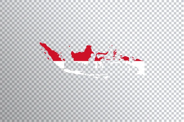 Σημαία Ινδονησίας Στο Χάρτη Διαφανές Φόντο Clipping Διαδρομή — Φωτογραφία Αρχείου