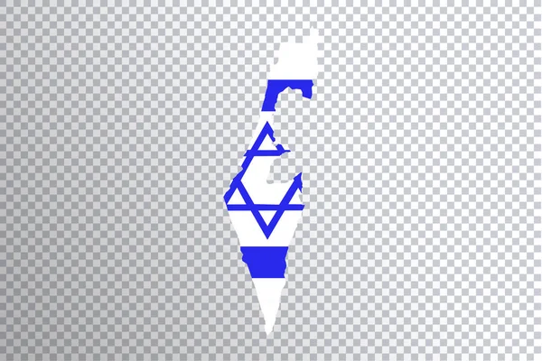 Прапор Ізраїлю Карті Прозоре Тло Клейпуючий Шлях — стокове фото