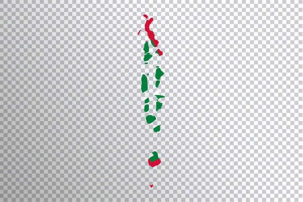 Σημαία Μαλδίβες Στο Χάρτη Διαφανές Φόντο Κλίπινγκ Διαδρομή — Φωτογραφία Αρχείου