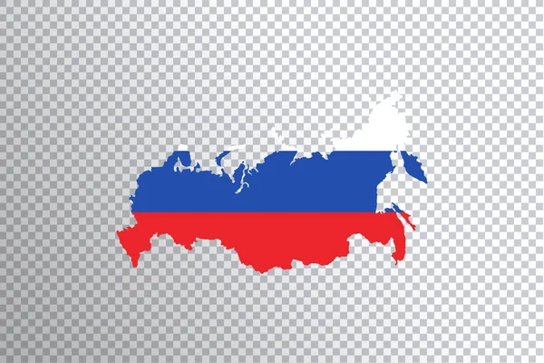 Ruská Vlajka Mapě Průhledné Pozadí Střihací Cesta — Stock fotografie