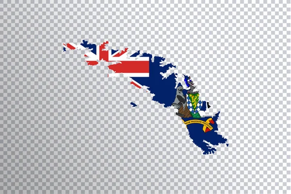 Sydgeorgien Och Sydsandwichöarna Flagga Kartan Transparent Bakgrund Klippbana — Stockfoto