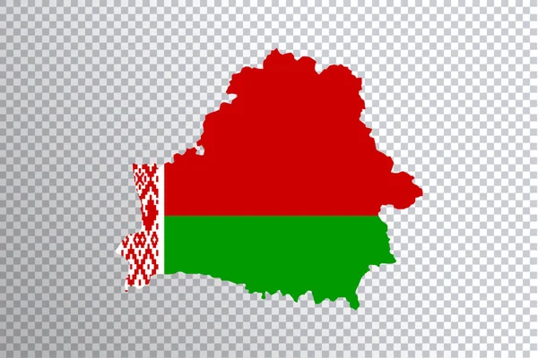Belarus Flag Map Transparent Background Clipping Path — Stock Photo, Image