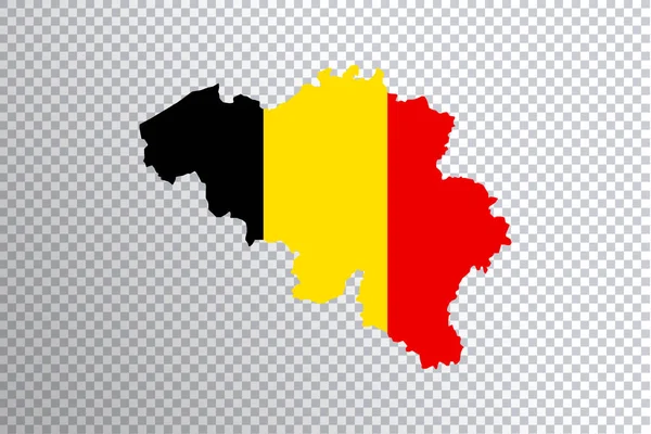Bandera Bélgica Mapa Fondo Transparente Recorte Ruta —  Fotos de Stock