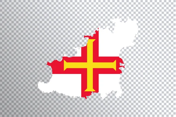 Guernsey Vlajka Mapě Průhledné Pozadí Střihová Cesta — Stock fotografie