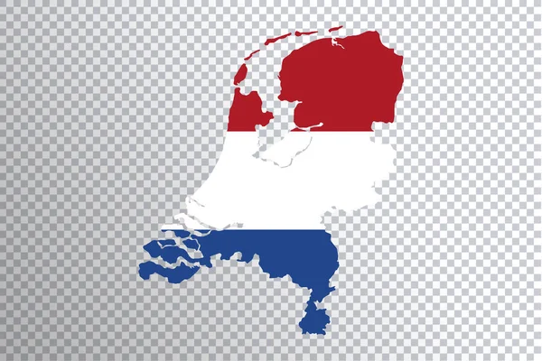 Nederlandse Vlag Kaart Transparante Achtergrond Knippad — Stockfoto