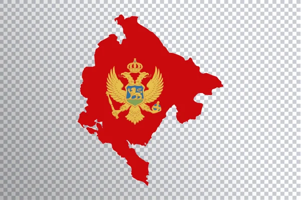 Bandeira Montenegro Mapa Fundo Transparente Caminho Clipping — Fotografia de Stock