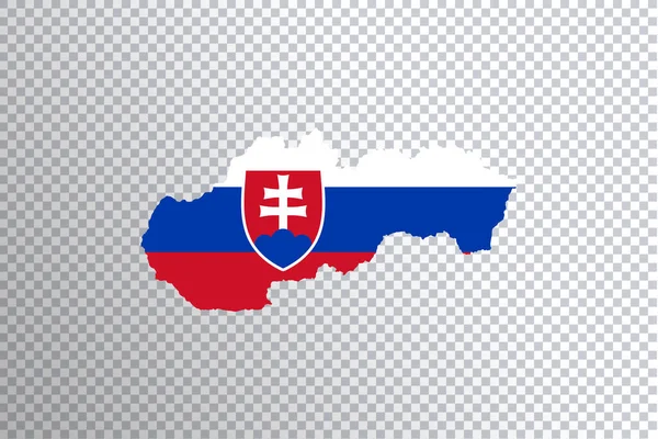 Eslováquia Bandeira Mapa Fundo Transparente Caminho Clipping — Fotografia de Stock