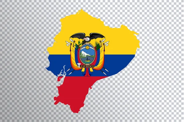 Bandera Ecuador Mapa Fondo Transparente Recorte Ruta — Foto de Stock