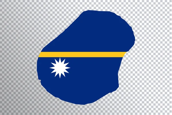 Haritada Nauru Bayrağı Şeffaf Arkaplan Kırpma Yolu — Stok fotoğraf